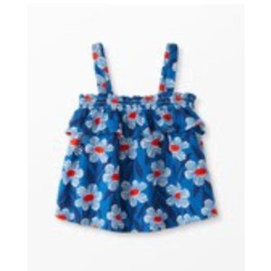 Print Smocked Tank In Cotton Muslin